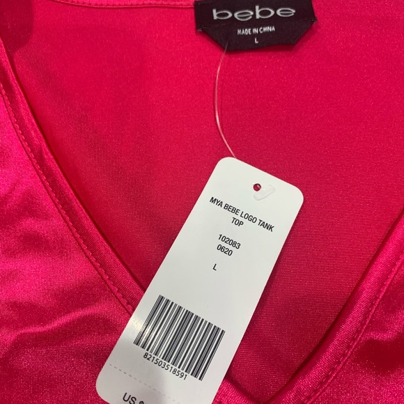 Bebe Mya Logo Satin Tank Top✨ - Picture 3 of 4